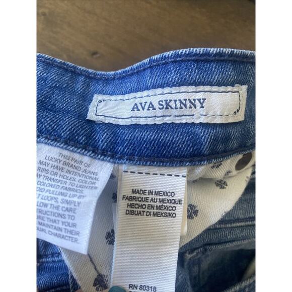 Lucky Brand Women's 26 Ava Skinny Ankle Denim Jeans Candiani Denim Medium Wash - Picture 9 of 9